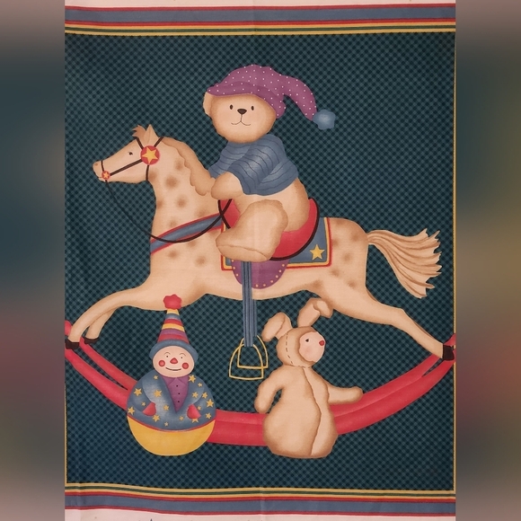 Vintage Baby Quilt (44" x 36") Fabric Panel, Marcia's Pony 1996 - Picture 5 of 12